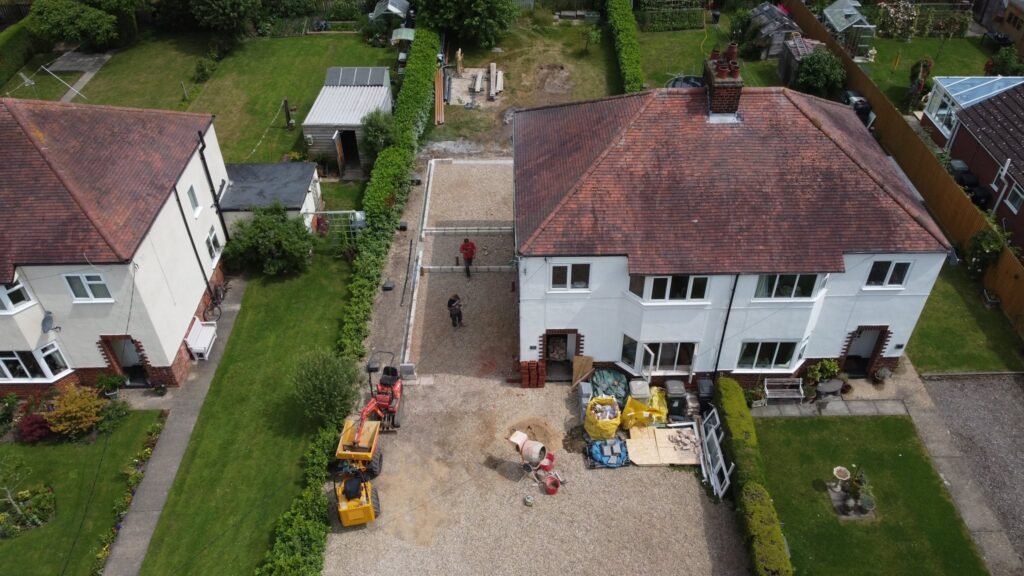 SM Build & Renovate team working on a residential building project in Sleaford